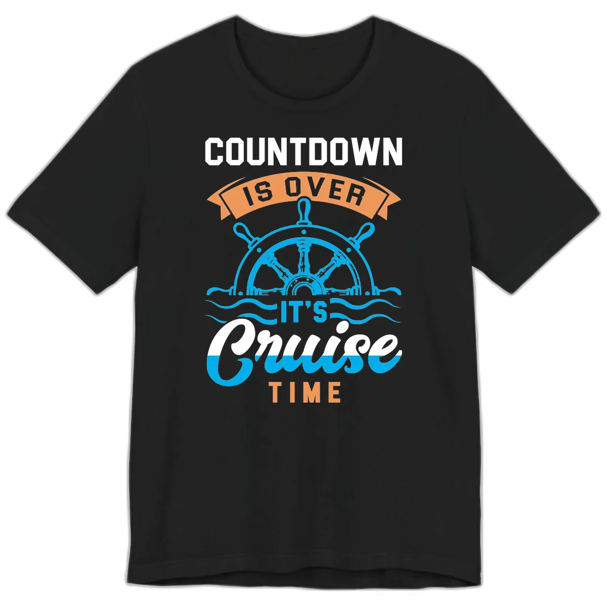 Its Cruise Time Countdown Premium T-Shirt in Black