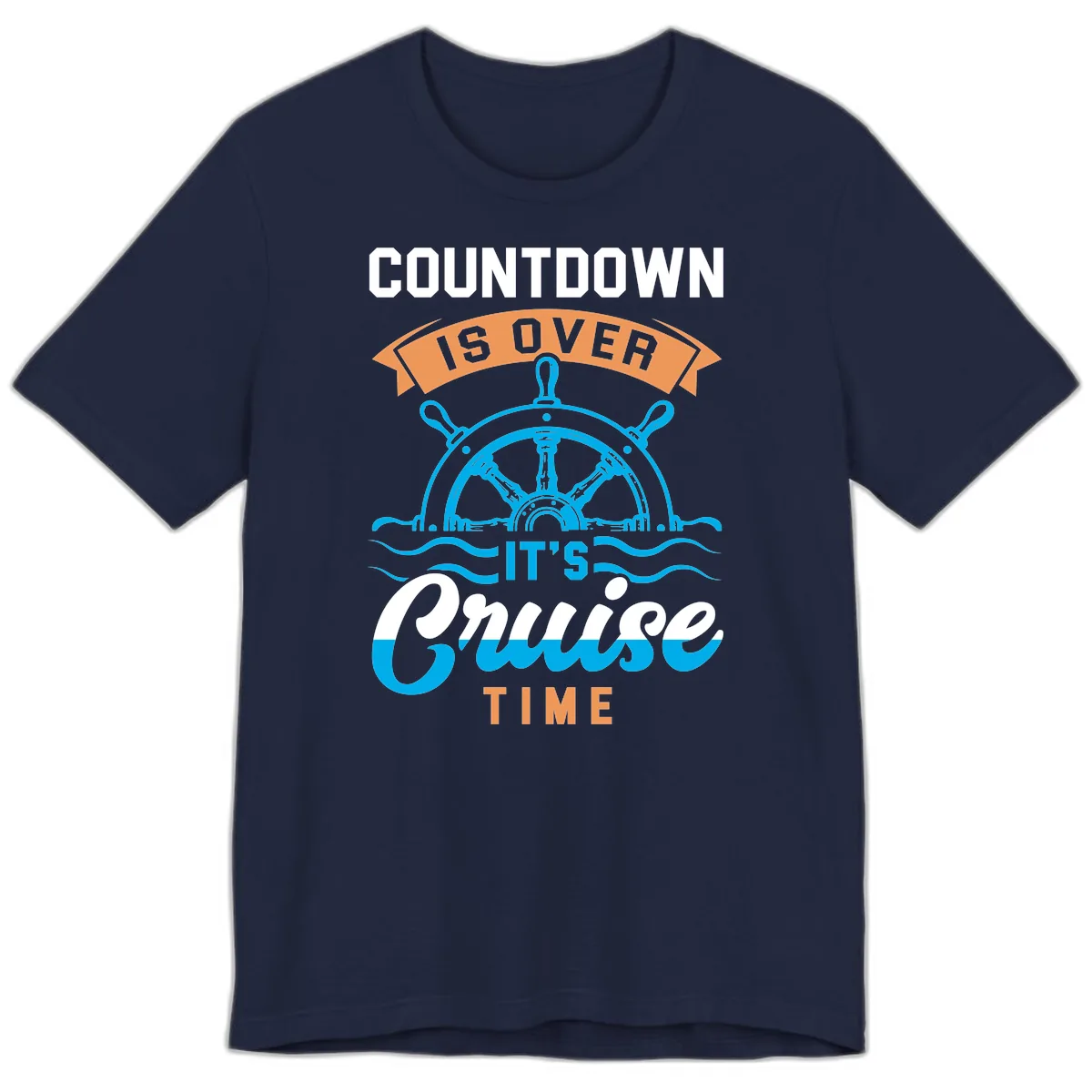 Its Cruise Time Countdown Premium T-Shirt in Navy