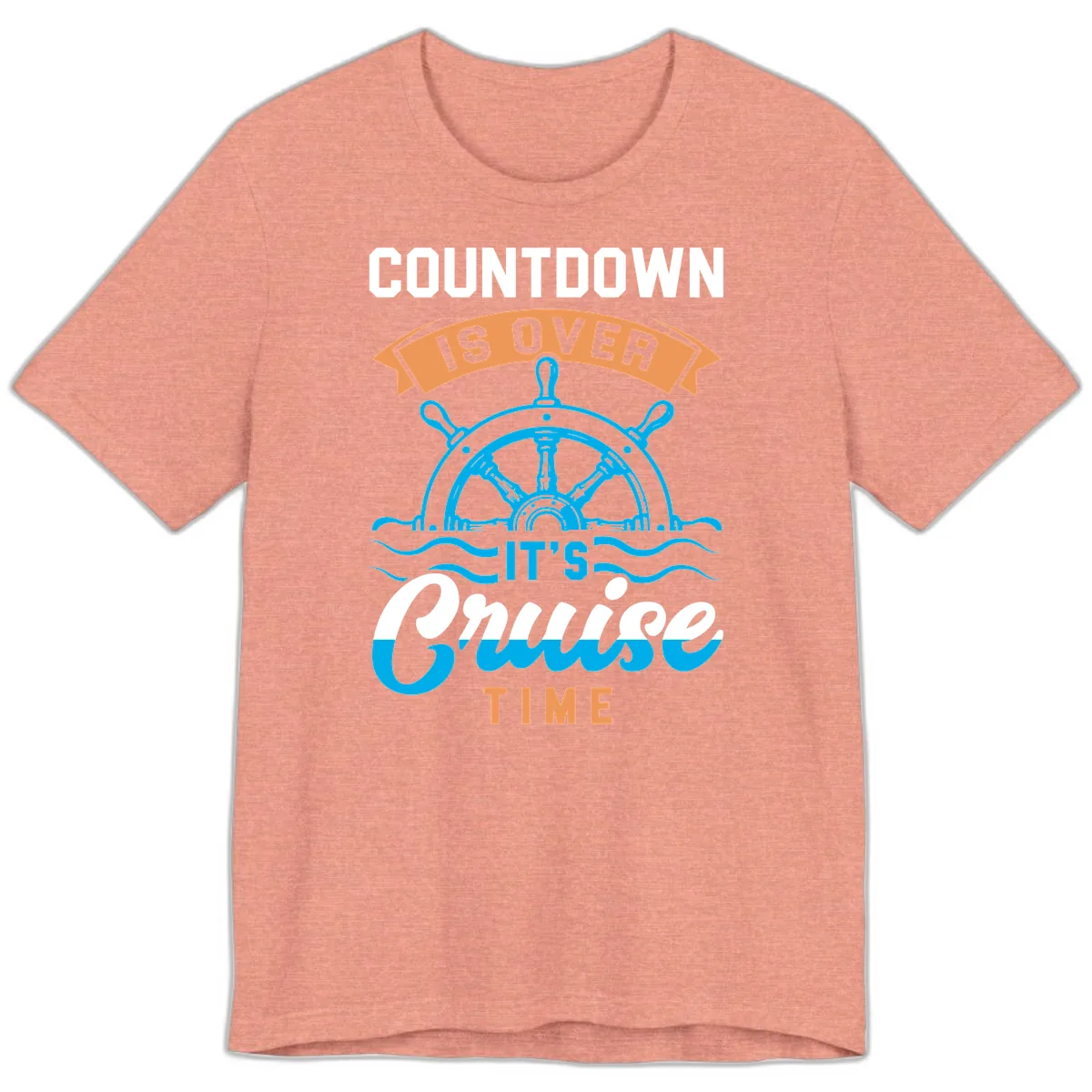 Its Cruise Time Countdown Premium T-Shirt in Heather Sunset