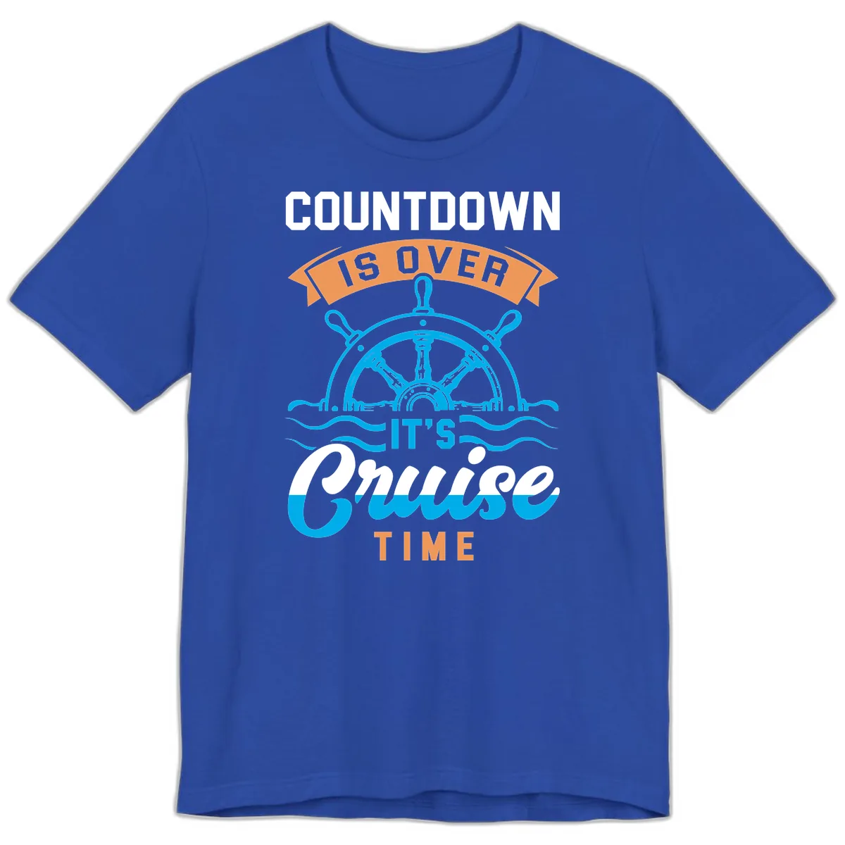 Its Cruise Time Countdown Premium T-Shirt in True Royal