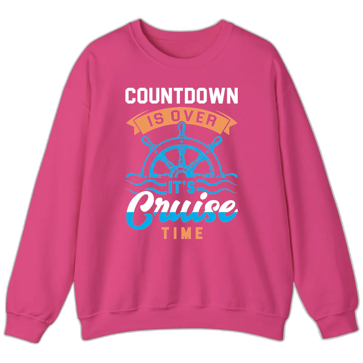 Its Cruise Time Countdown Sweatshirt in Heliconia
