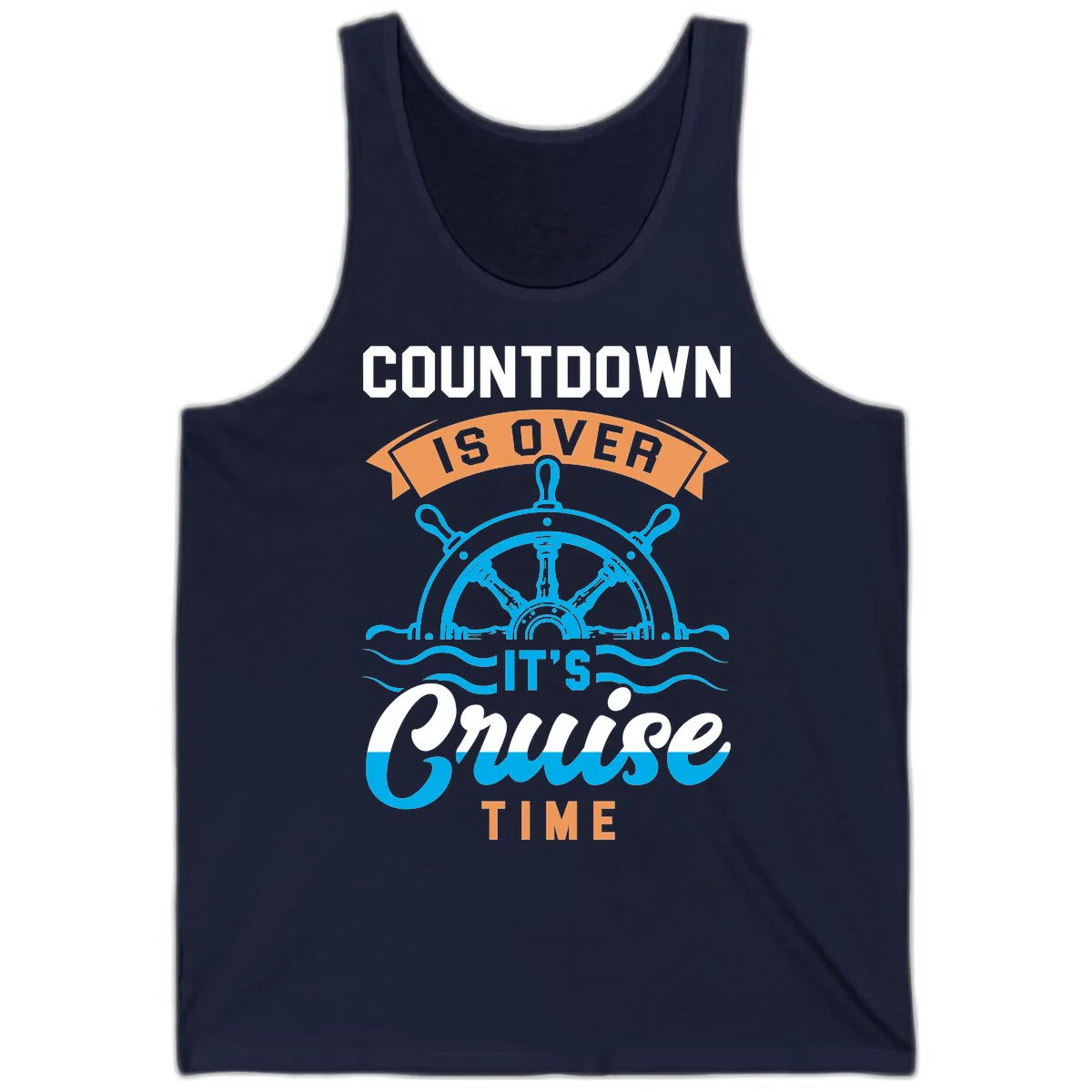 Its Cruise Time Countdown Tank in Navy