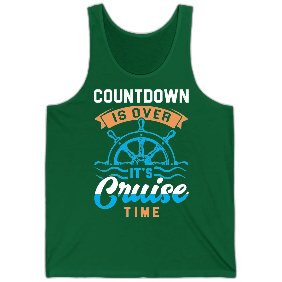 Its Cruise Time Countdown Tank in Kelly