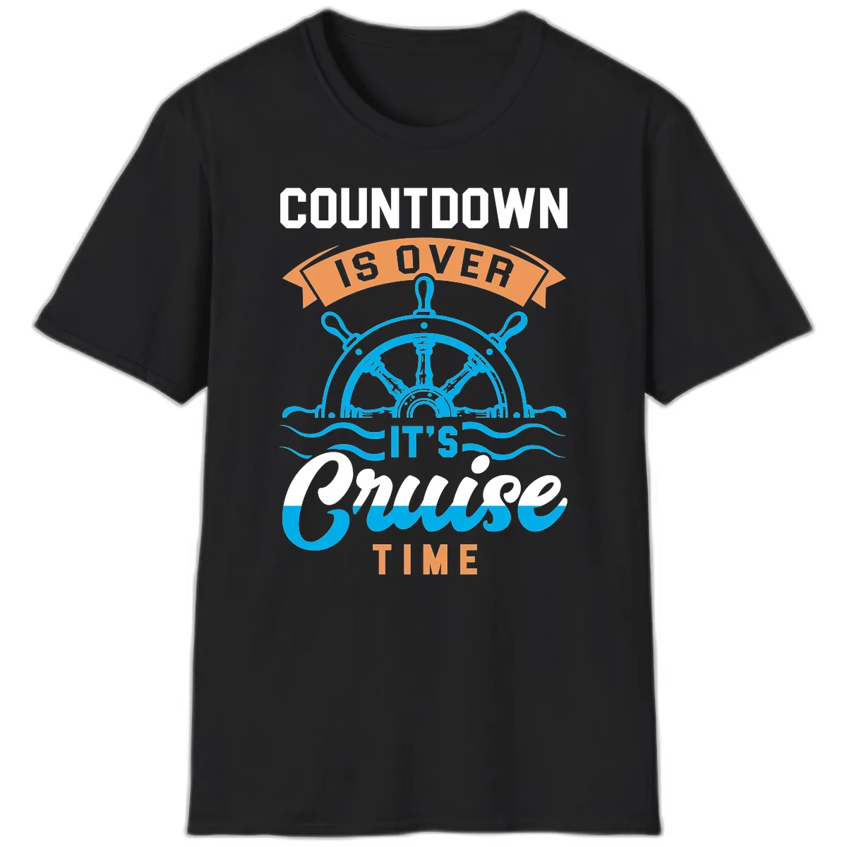 Its Cruise Time Countdown T-Shirt in Black