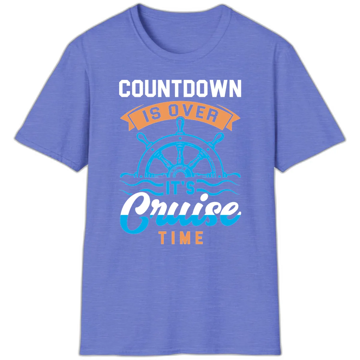 Its Cruise Time Countdown T-Shirt in Heather Royal