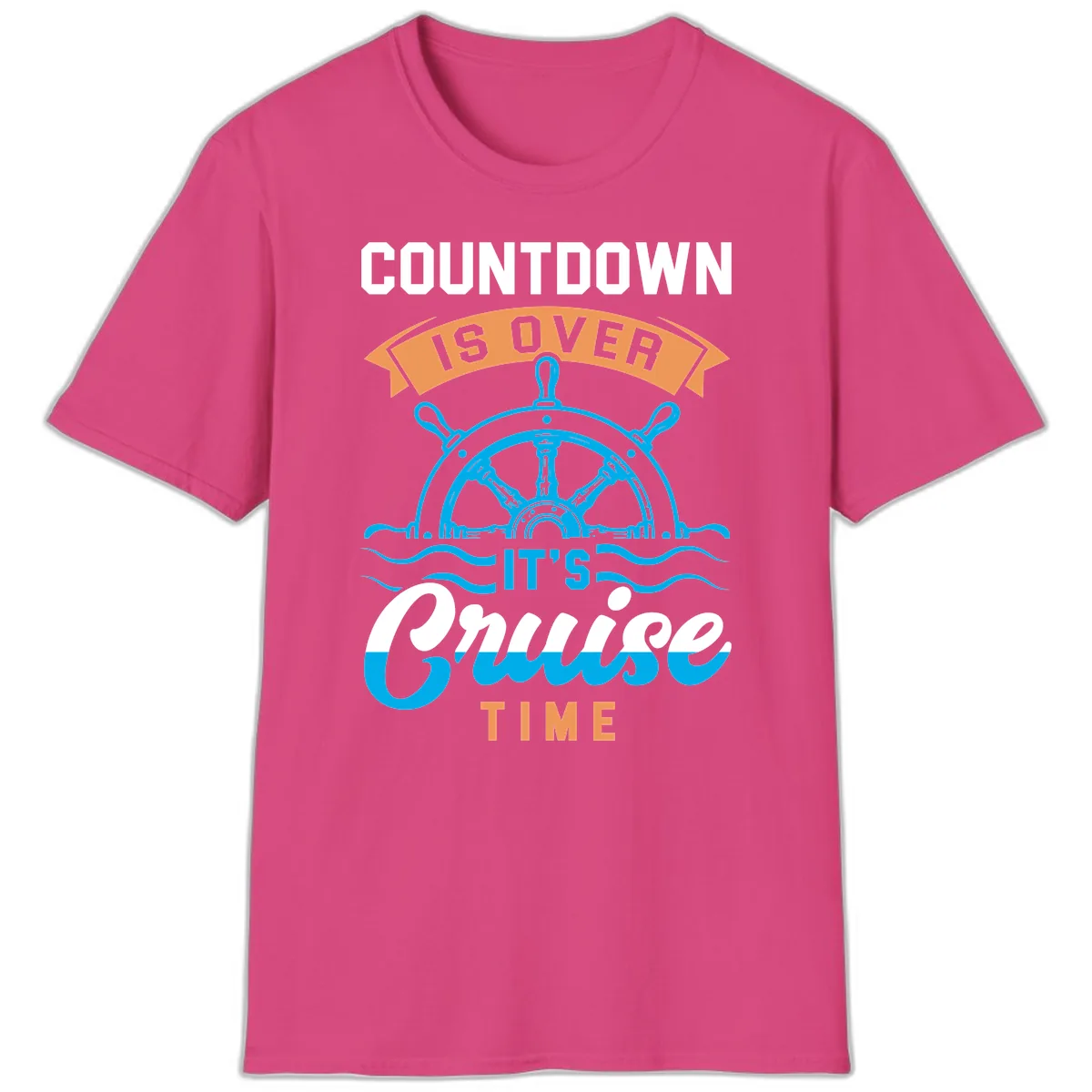 Its Cruise Time Countdown T-Shirt in Heliconia