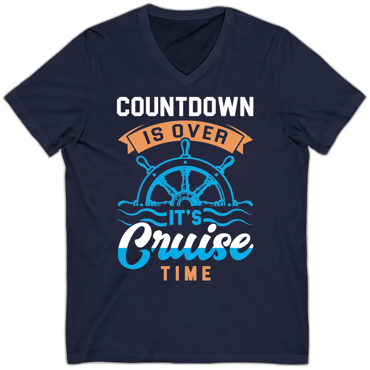 Its Cruise Time Countdown V-Neck in Navy