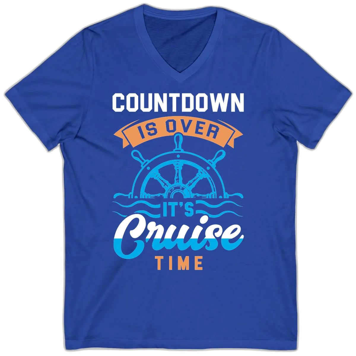 Its Cruise Time Countdown V-Neck in True Royal