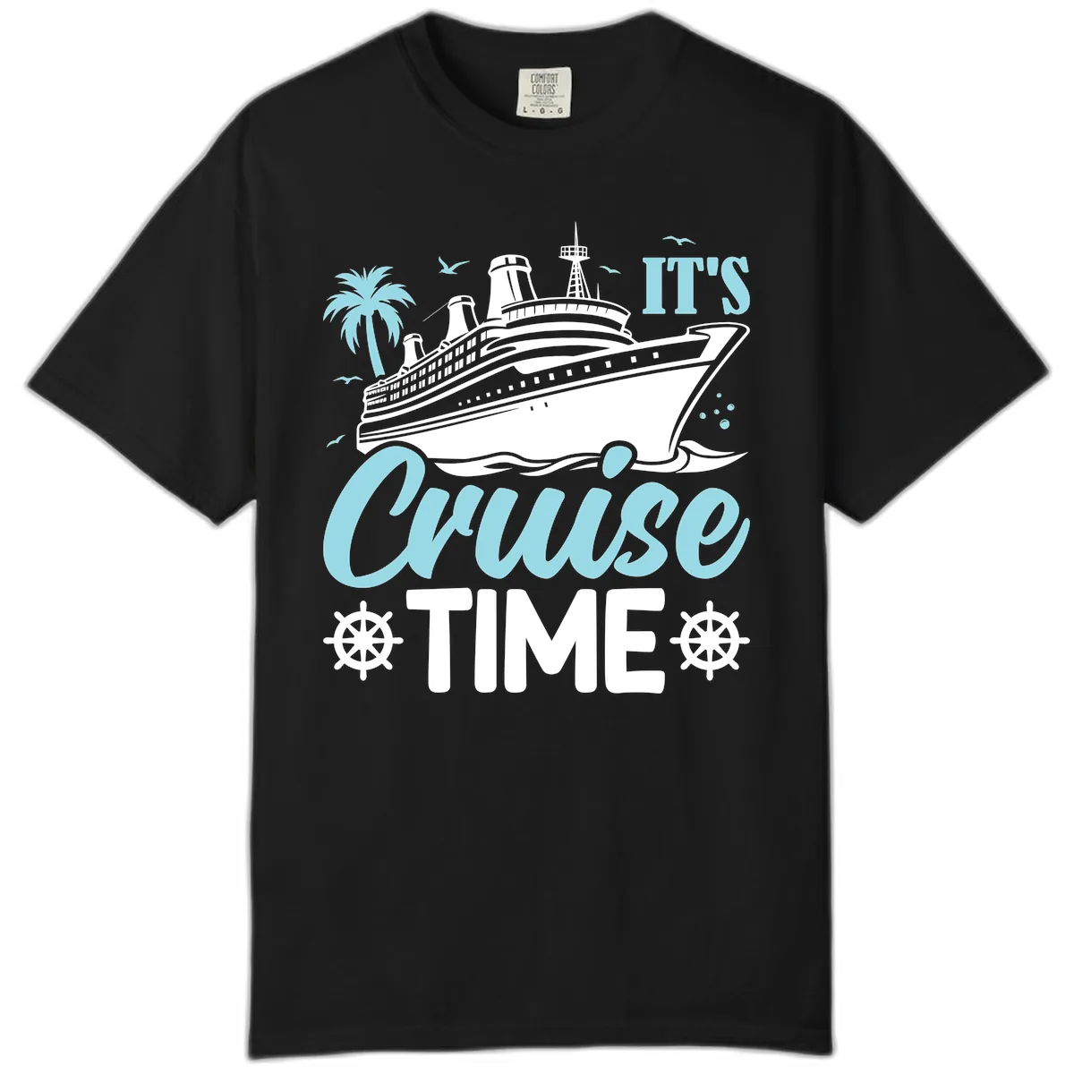 It's Cruise Time Graphic Comfort Color in Black