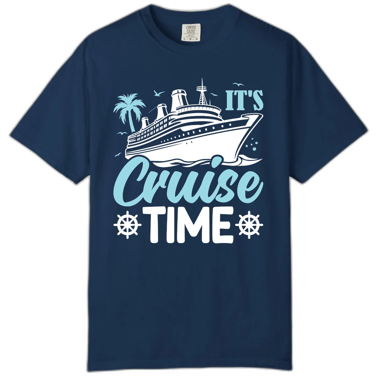 It's Cruise Time Graphic Comfort Color in Navy