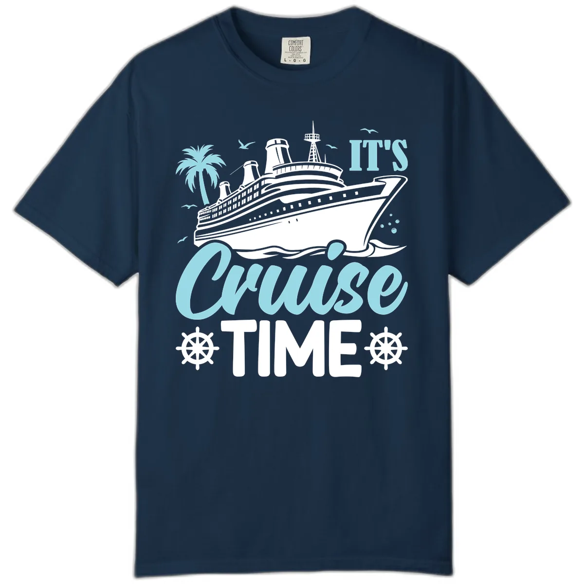 It's Cruise Time Graphic Comfort Color in True Navy