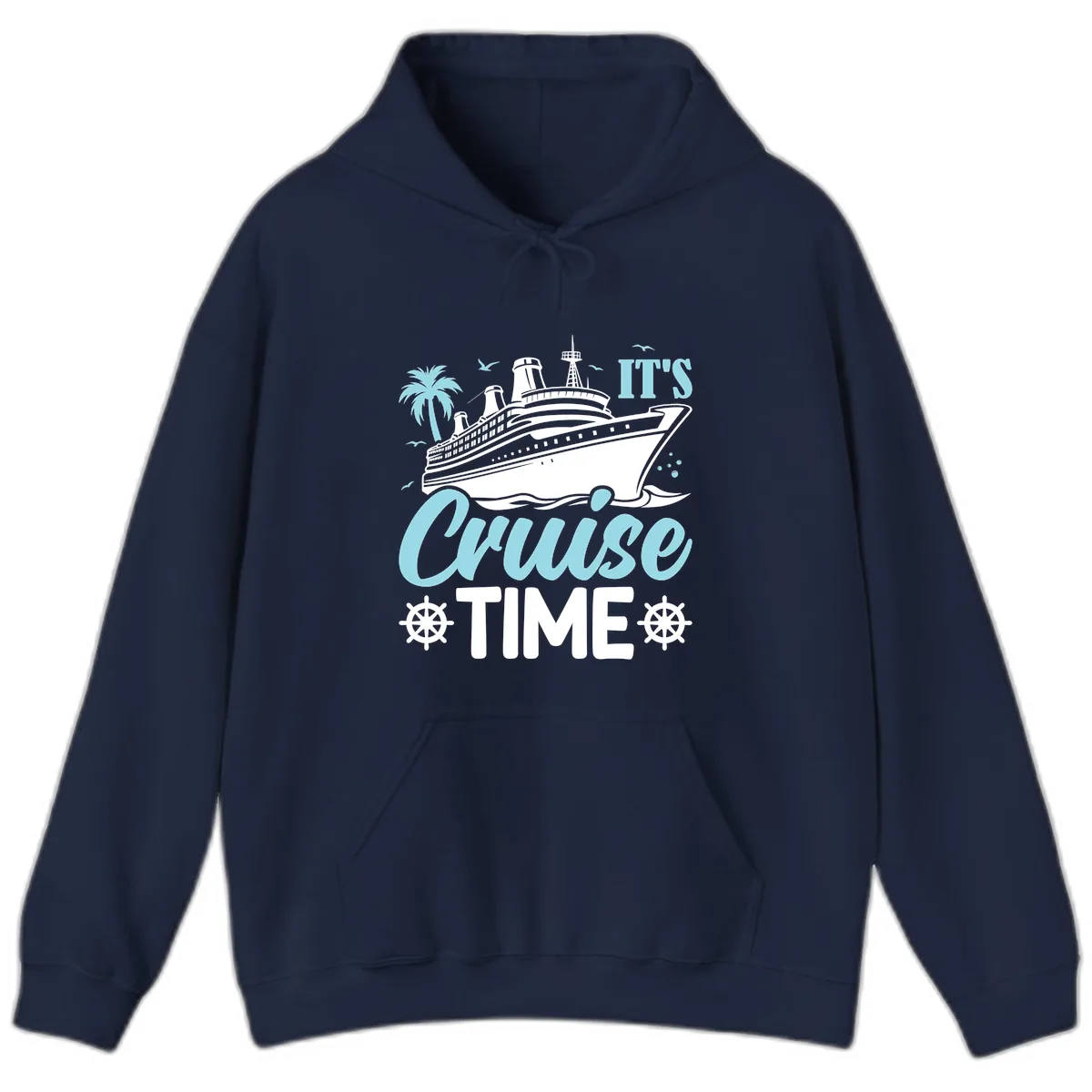 It's Cruise Time Graphic Hoodie in Navy