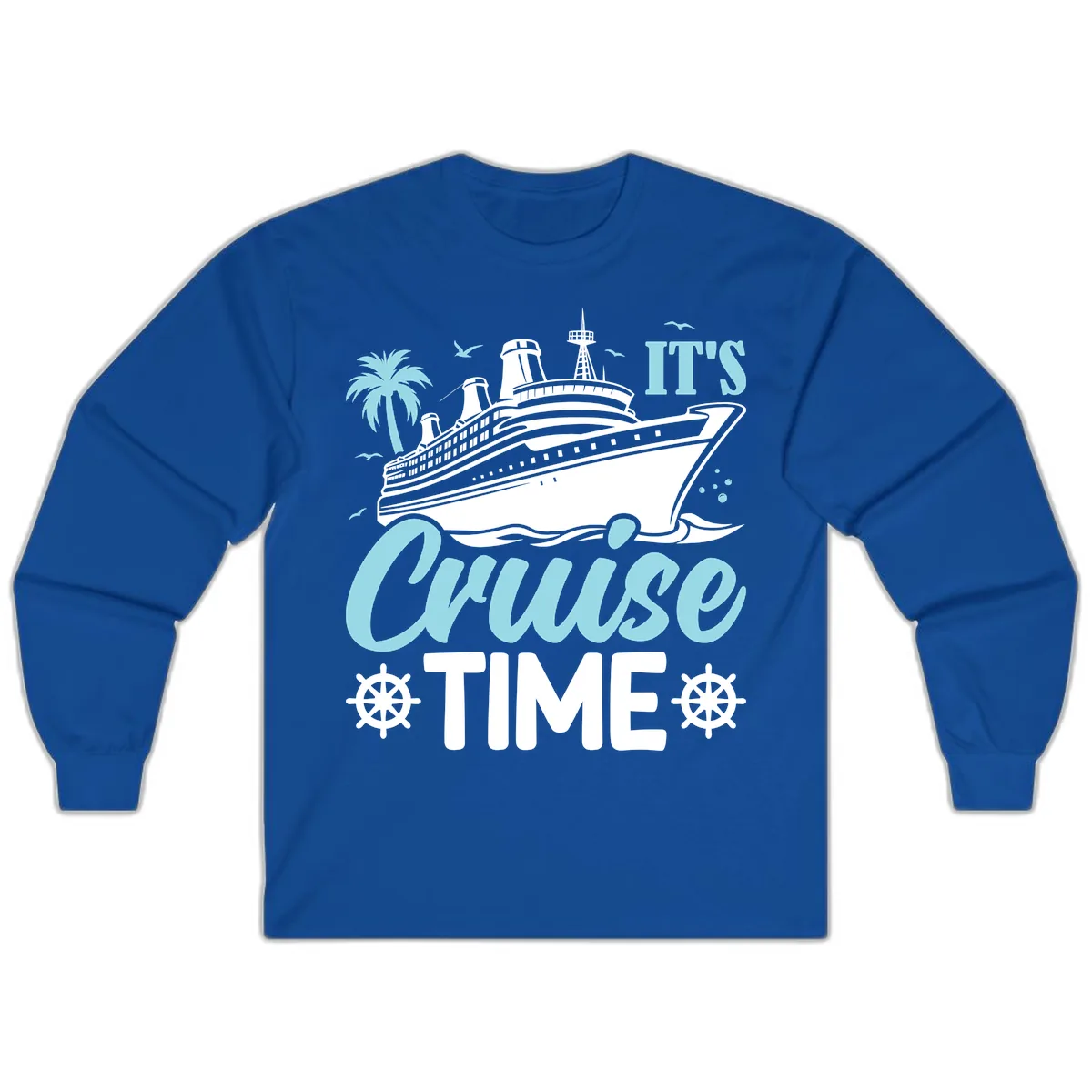 It's Cruise Time Graphic Long Sleeve in Royal