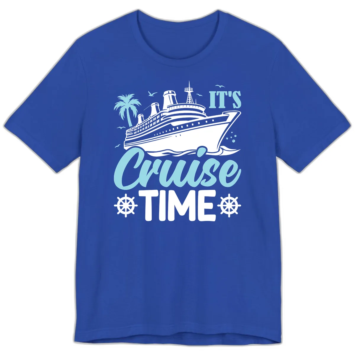 It's Cruise Time Graphic Premium T-Shirt in True Royal