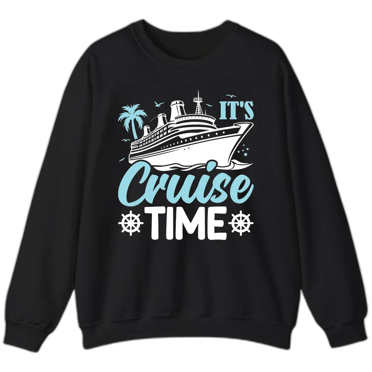 It's Cruise Time Graphic Sweatshirt in Black