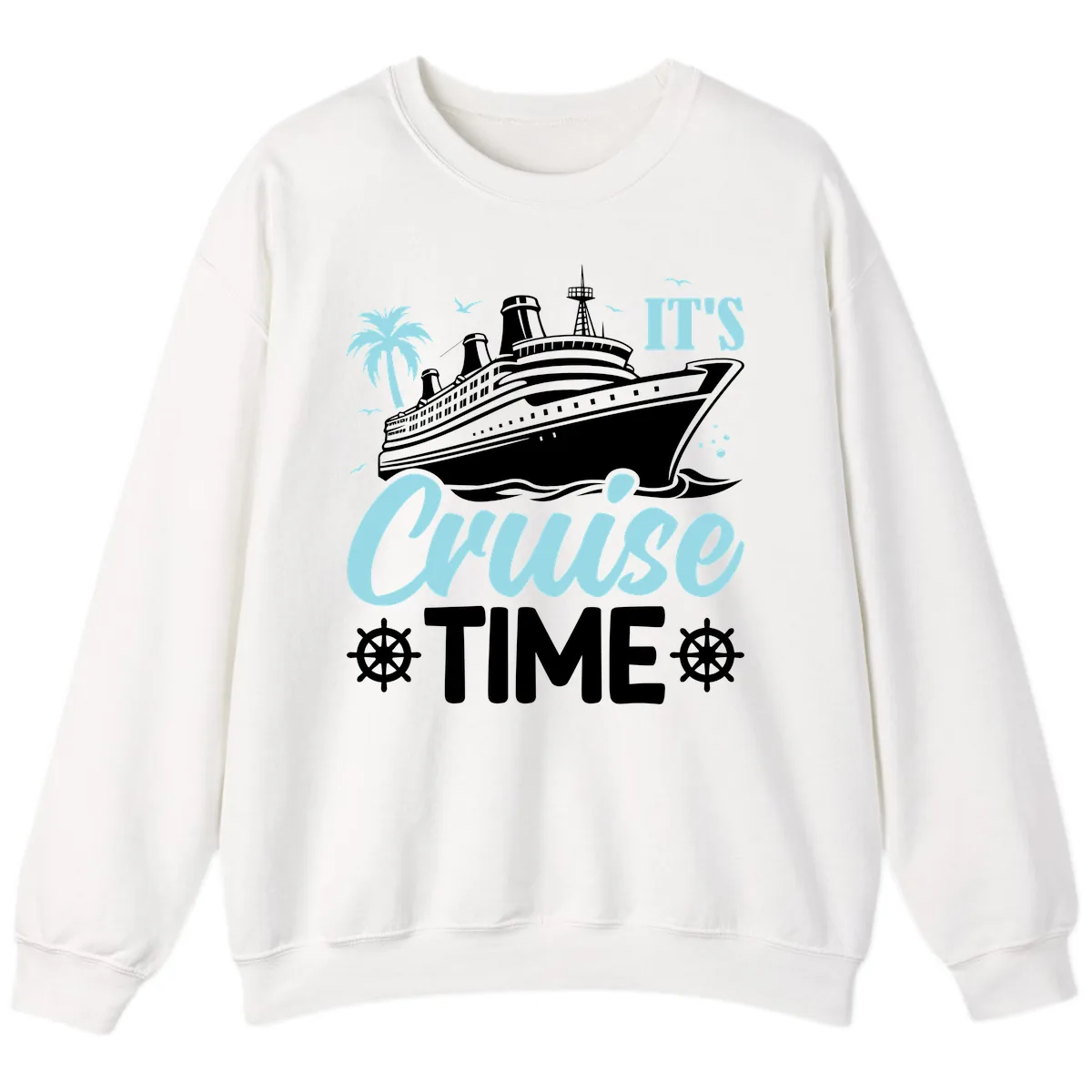 It's Cruise Time Graphic Sweatshirt in White