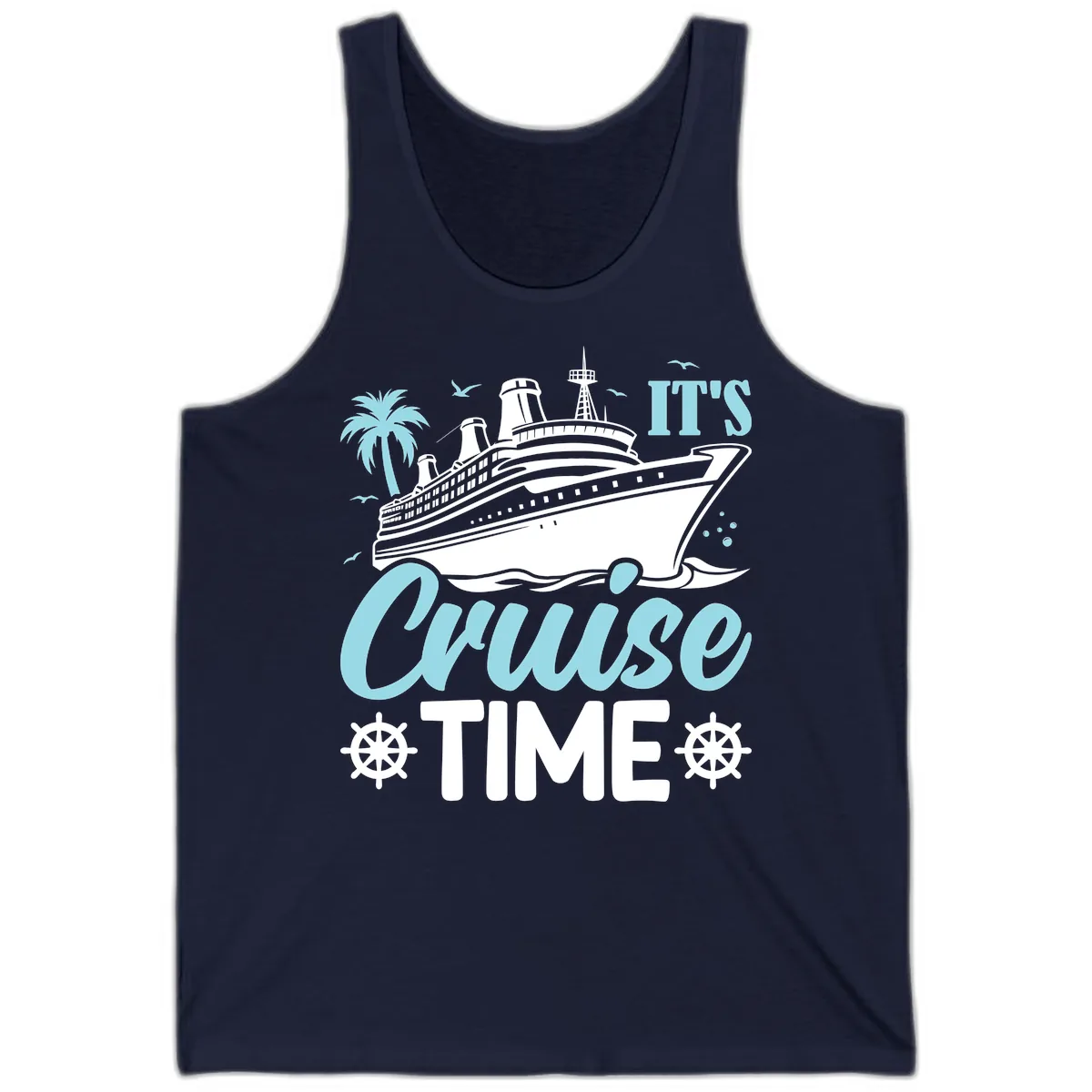 It's Cruise Time Graphic Tank in Navy