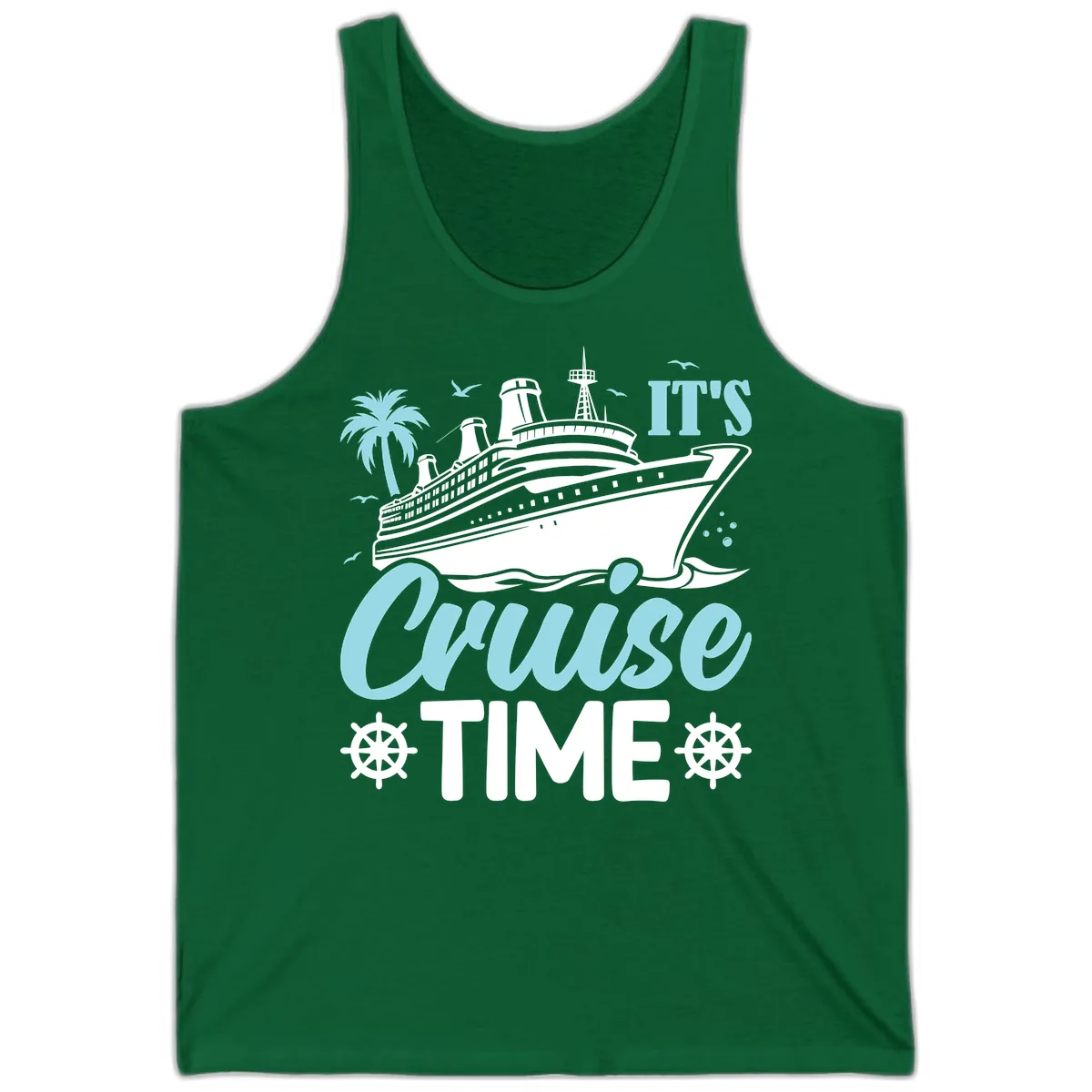 It's Cruise Time Graphic Tank in Kelly