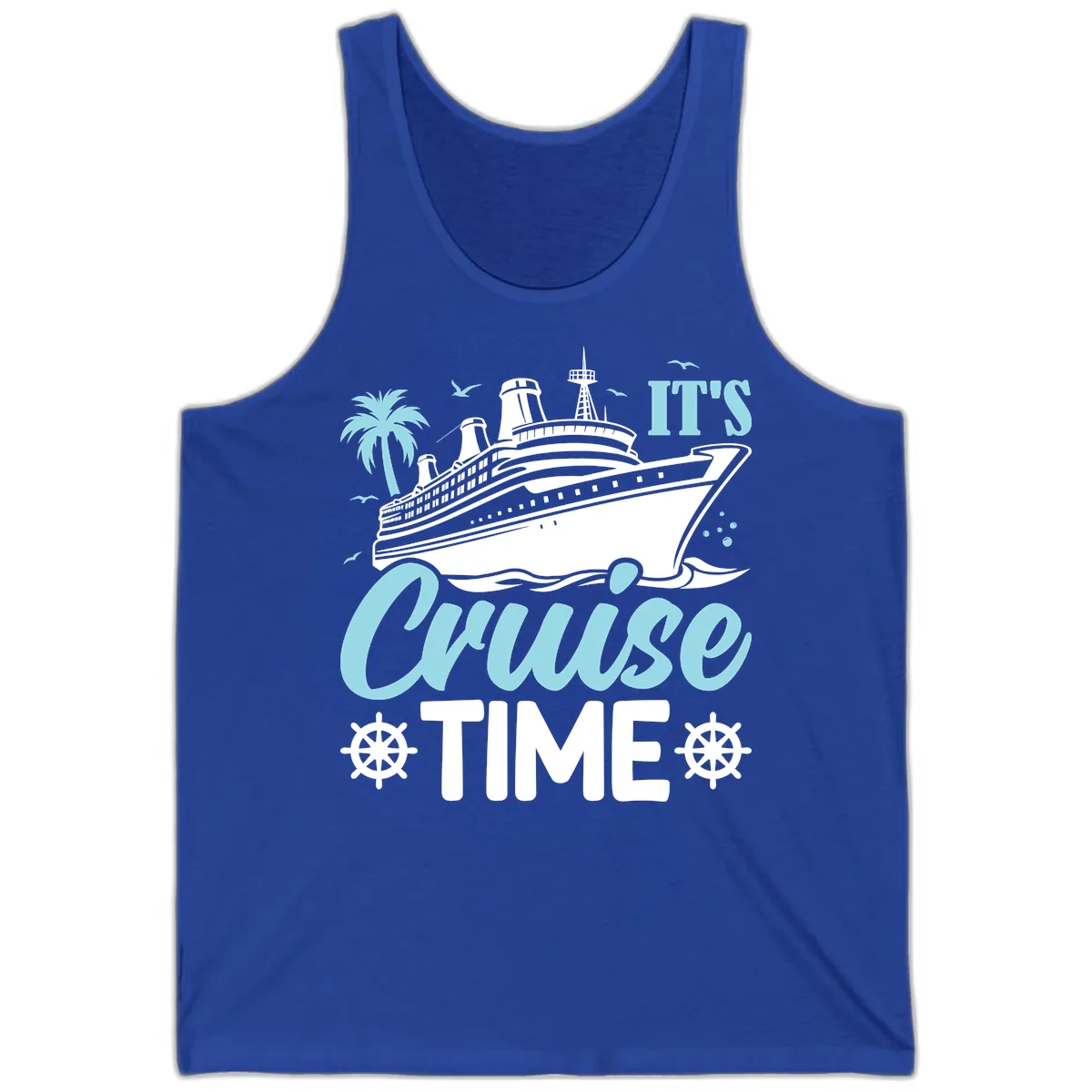 It's Cruise Time Graphic Tank in True Royal