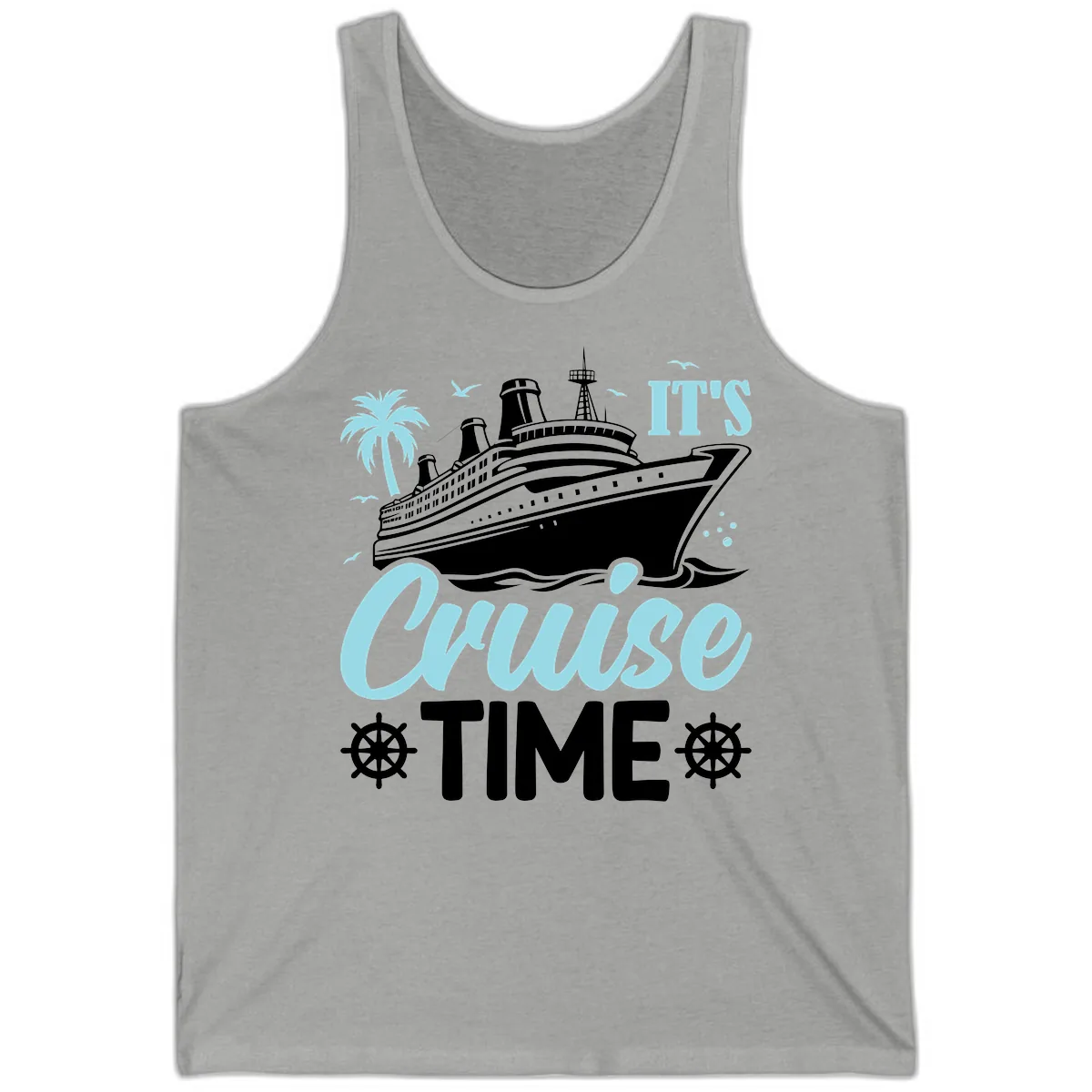 It's Cruise Time Graphic Tank in Athletic Heather