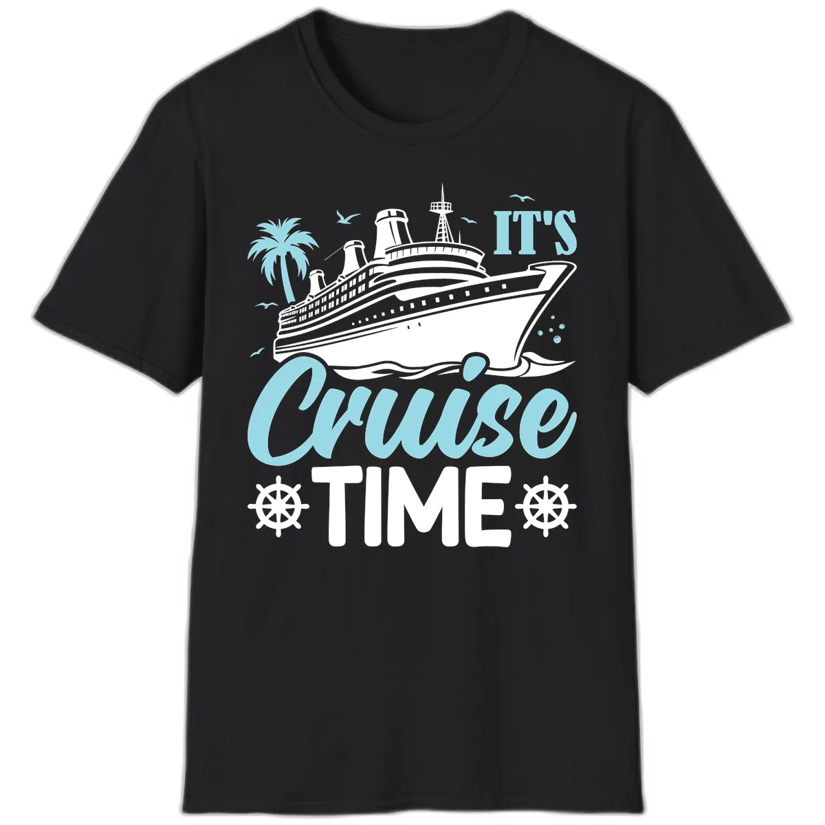 It's Cruise Time Graphic T-Shirt in Black