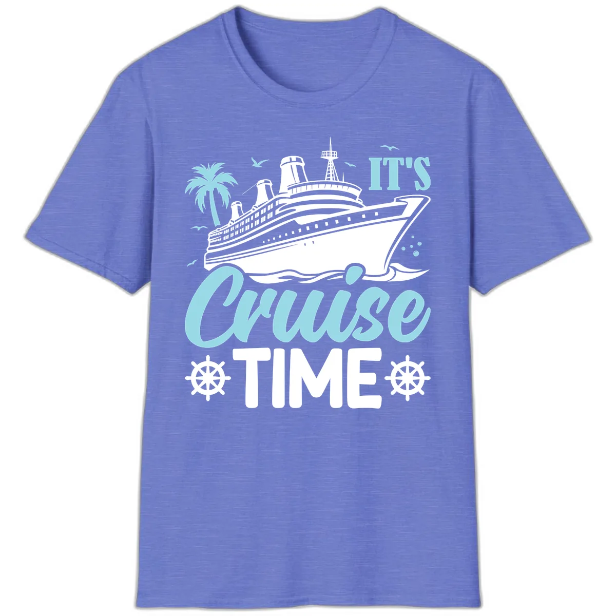 It's Cruise Time Graphic T-Shirt in Heather Royal