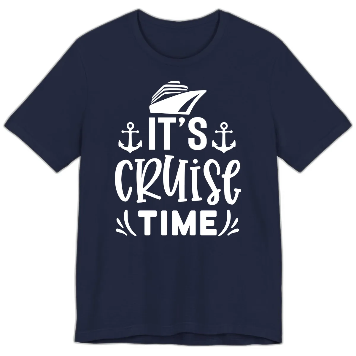 It's Cruise Time Typography Premium T-Shirt in Navy