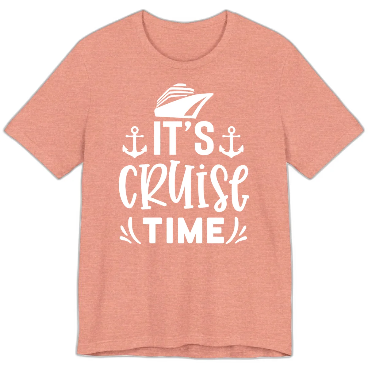 It's Cruise Time Typography Premium T-Shirt in Heather Sunset
