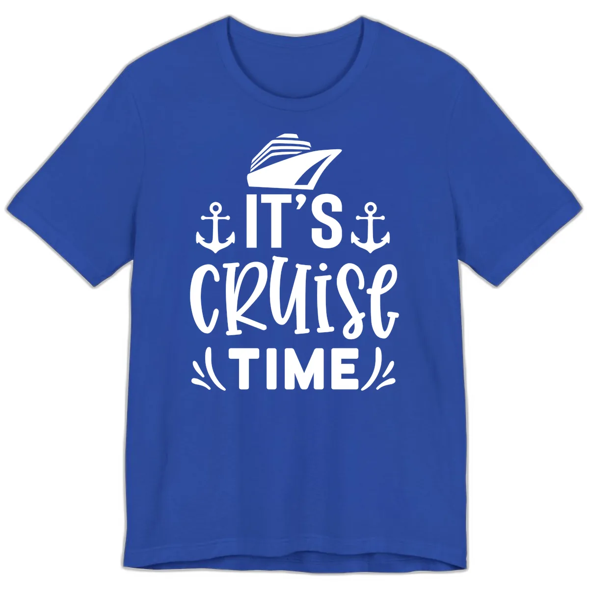 It's Cruise Time Typography Premium T-Shirt in True Royal