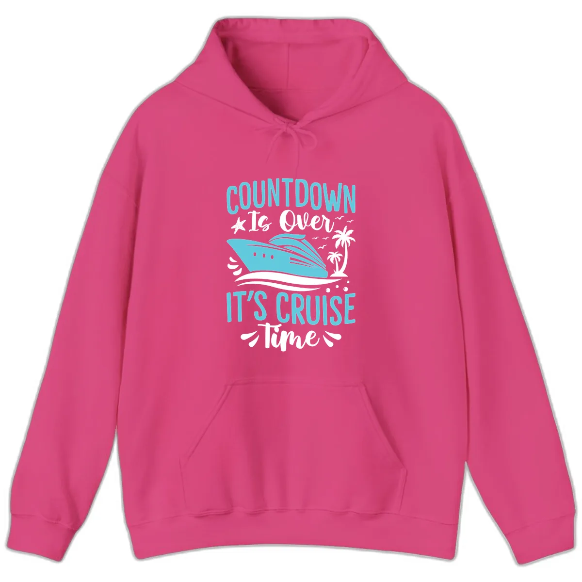 Countdown Is Over Cruise Time Hoodie in Heliconia