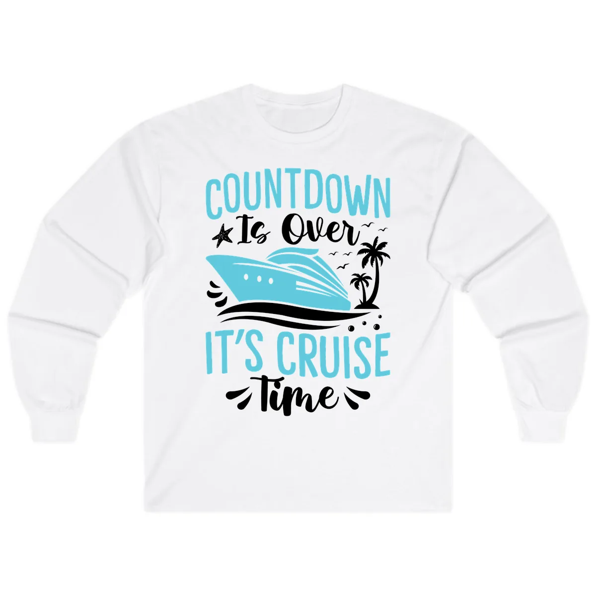 Countdown Is Over Cruise Time Long Sleeve in White