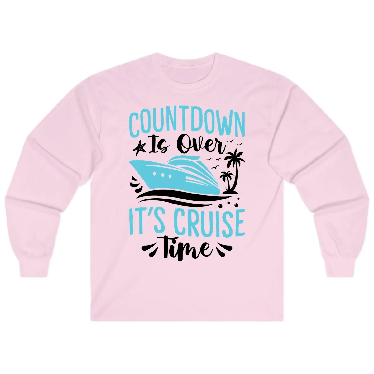 Countdown Is Over Cruise Time Long Sleeve in Light Pink