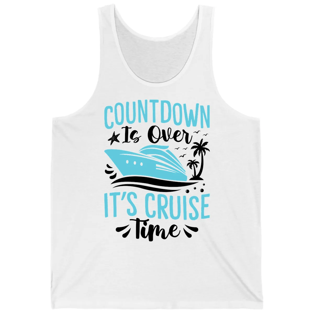 Countdown Is Over Cruise Time Tank in White