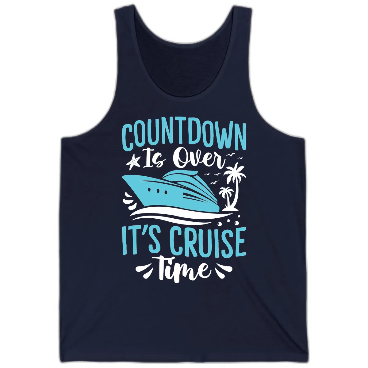 Countdown Is Over Cruise Time Tank in Navy