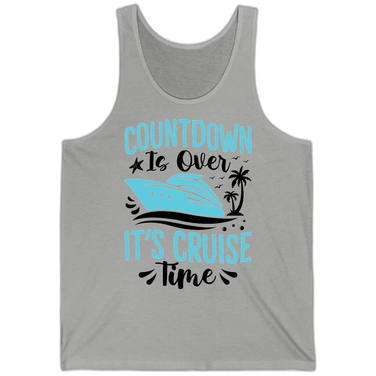 Countdown Is Over Cruise Time Tank in Athletic Heather