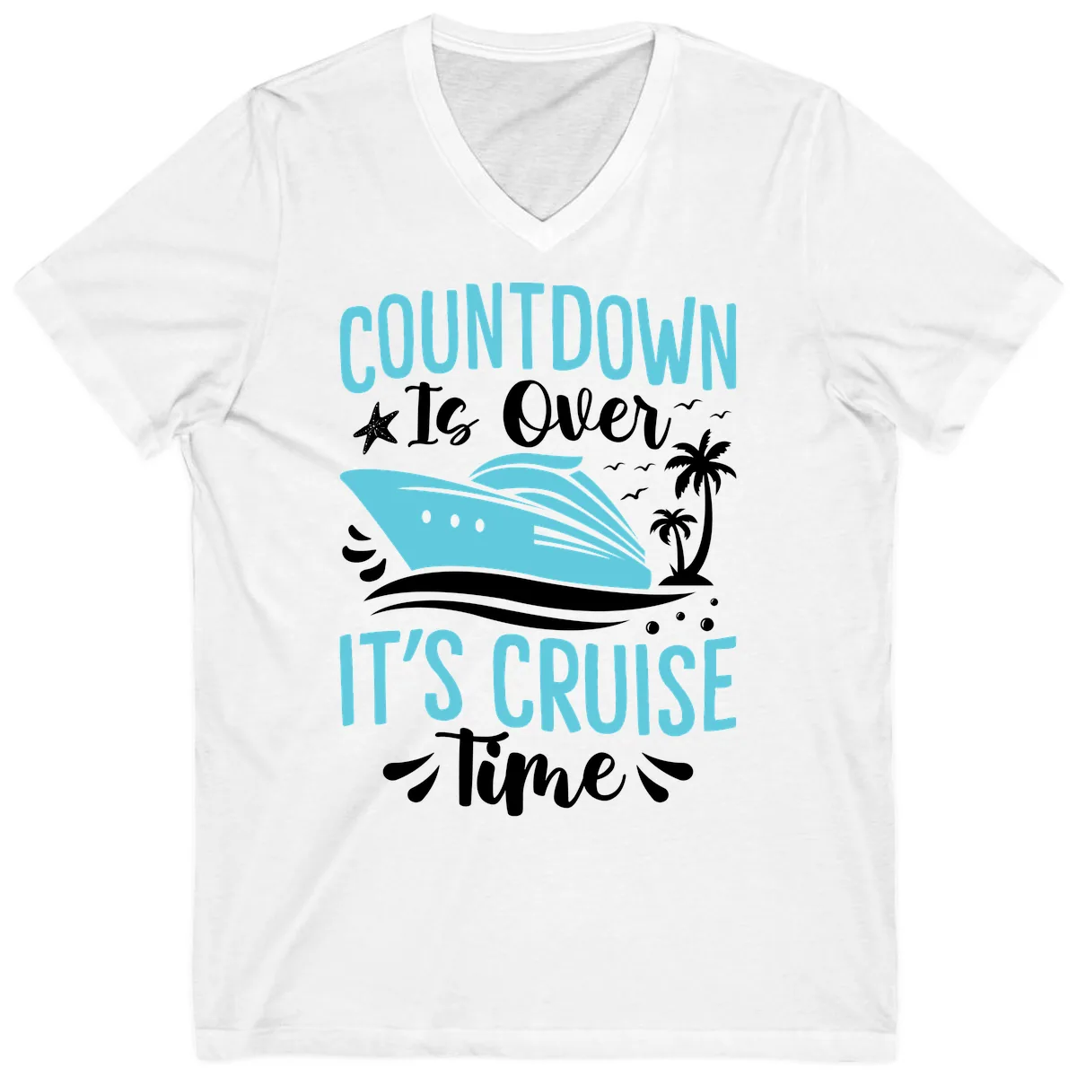 Countdown Is Over Cruise Time V-Neck in White