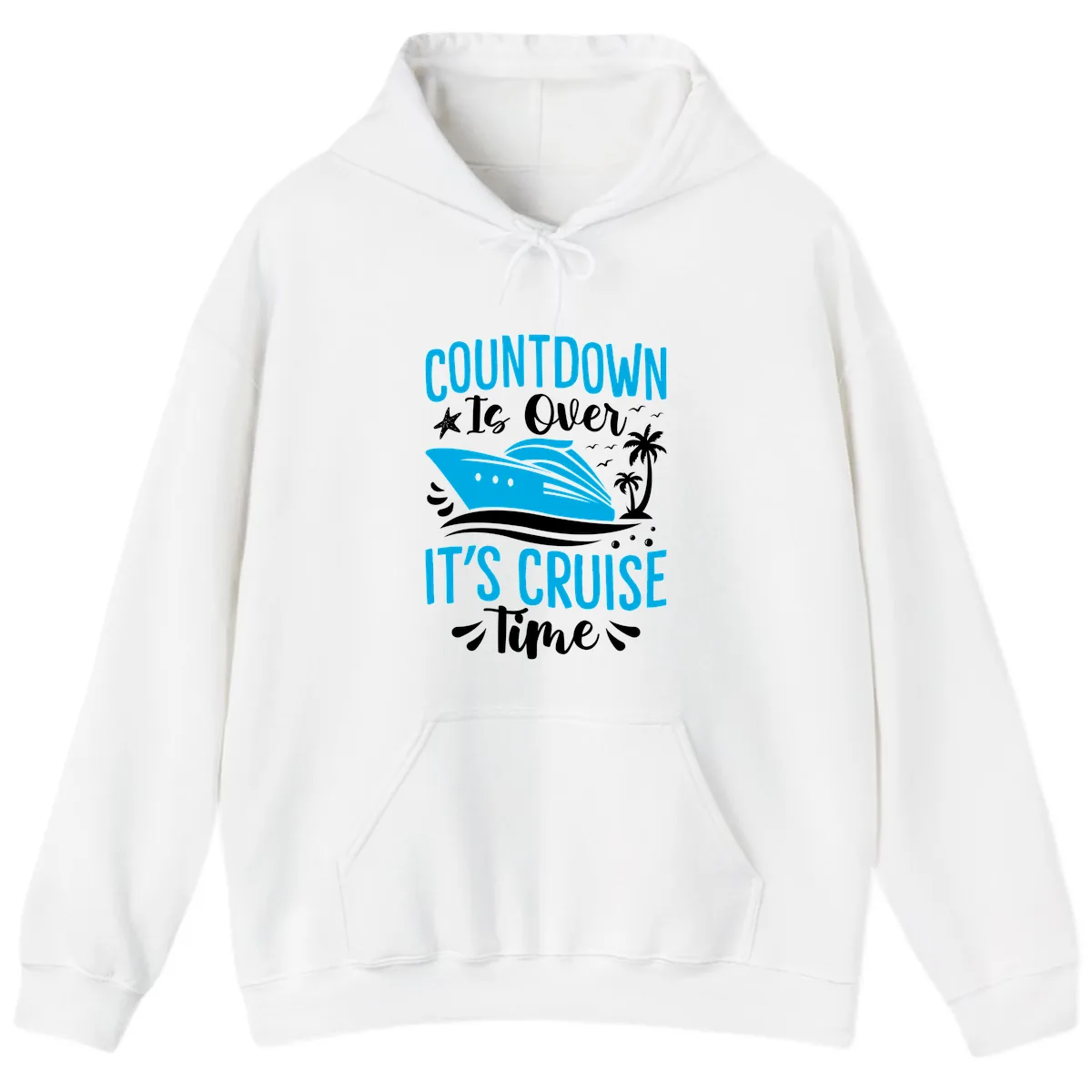 Countdown Is Over It's Cruise Time Hoodie in White