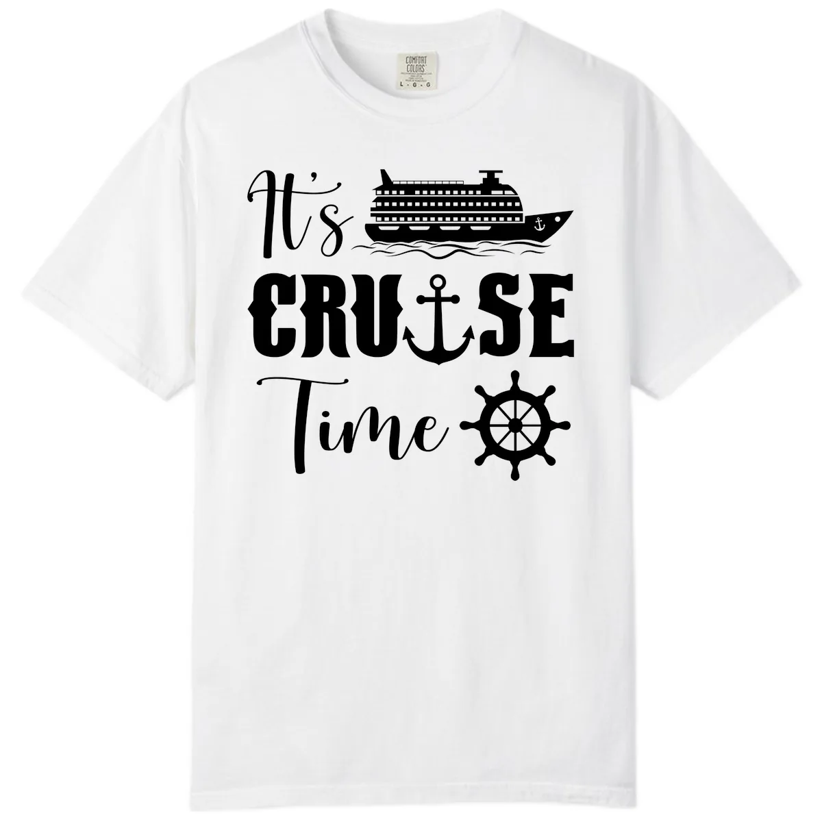 It's Cruise Time Graphic Comfort Color in White