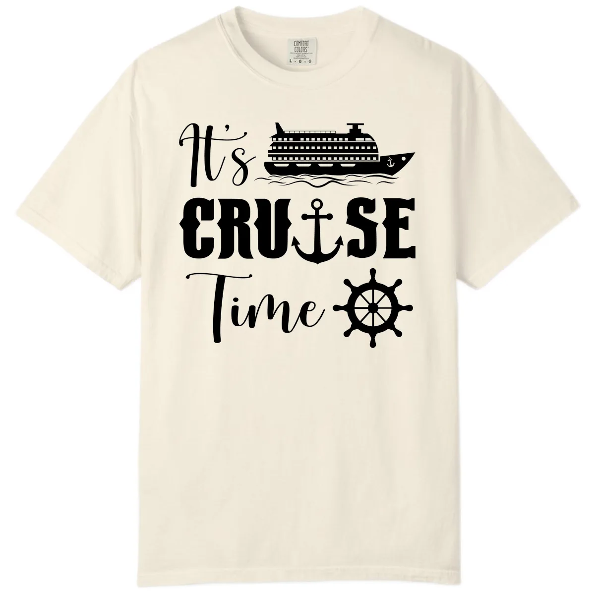 It's Cruise Time Graphic Comfort Color in Ivory