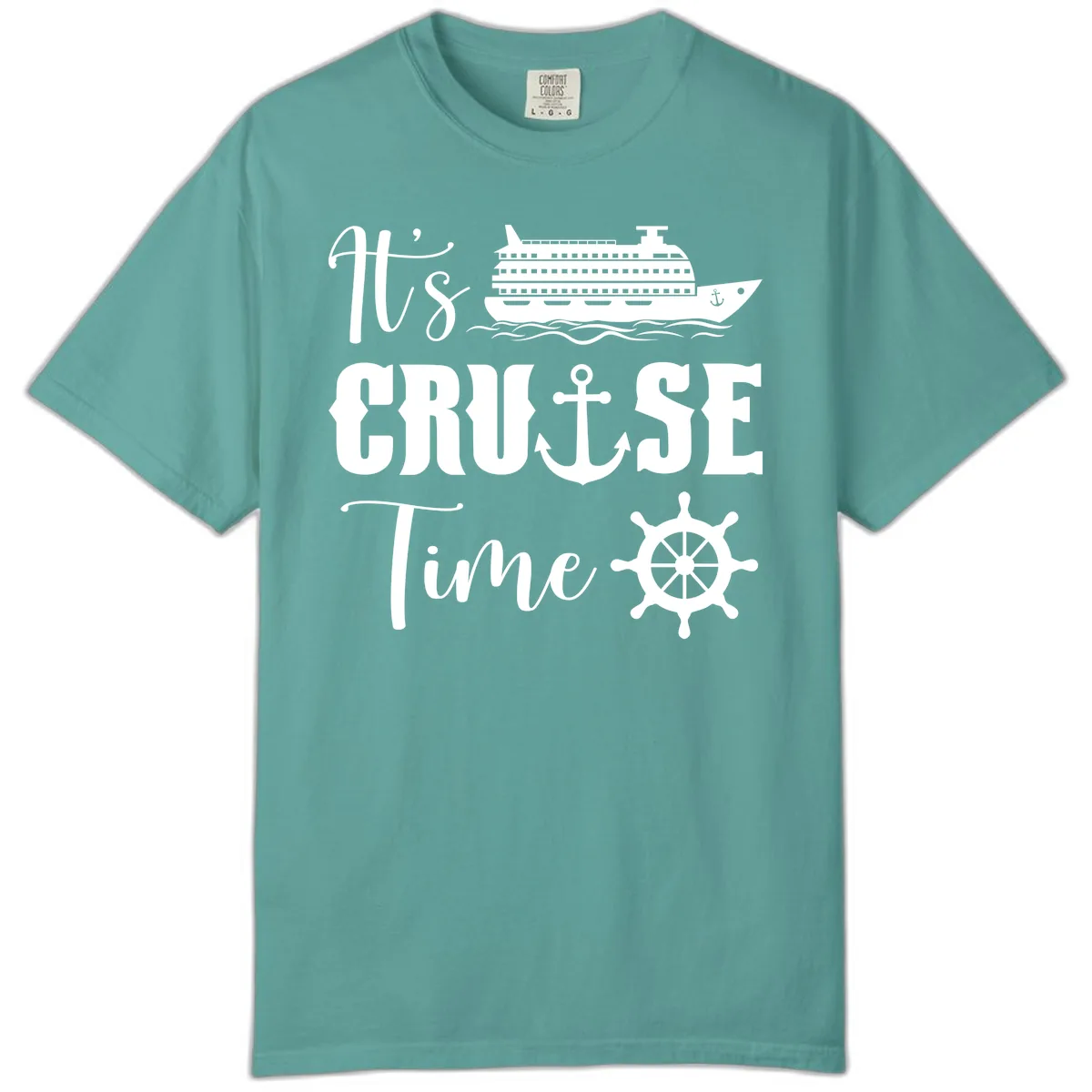 It's Cruise Time Graphic Comfort Color in Seafoam