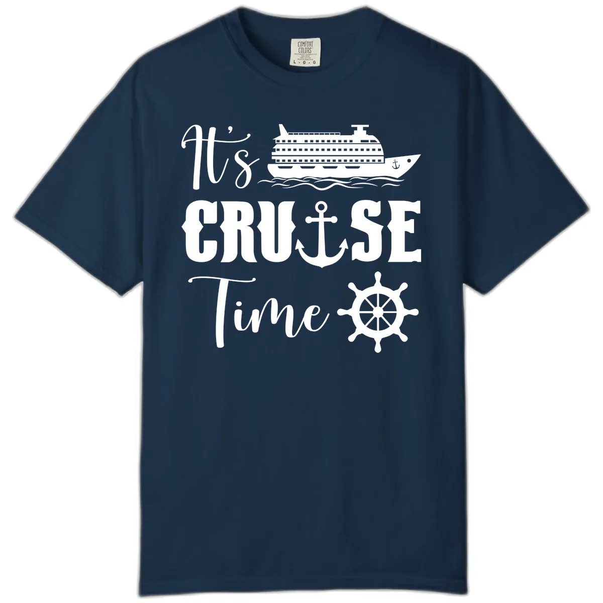 It's Cruise Time Graphic Comfort Color in True Navy