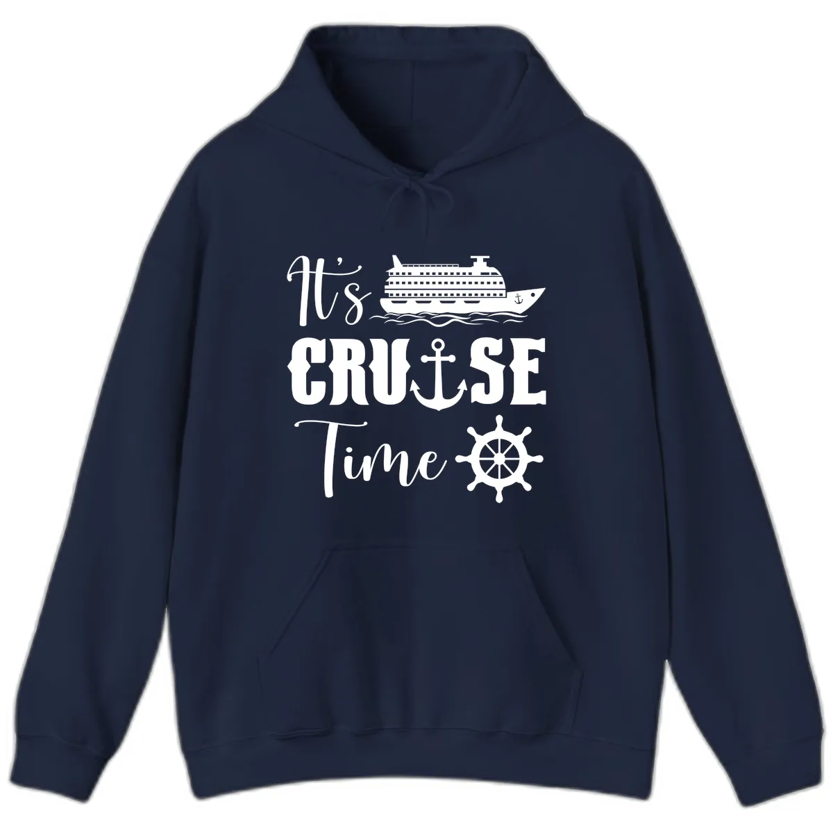 It's Cruise Time Graphic Hoodie in Navy