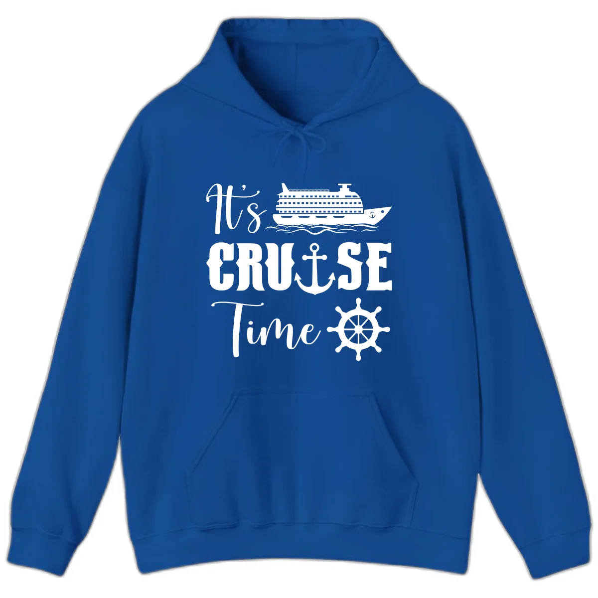 It's Cruise Time Graphic Hoodie in Royal