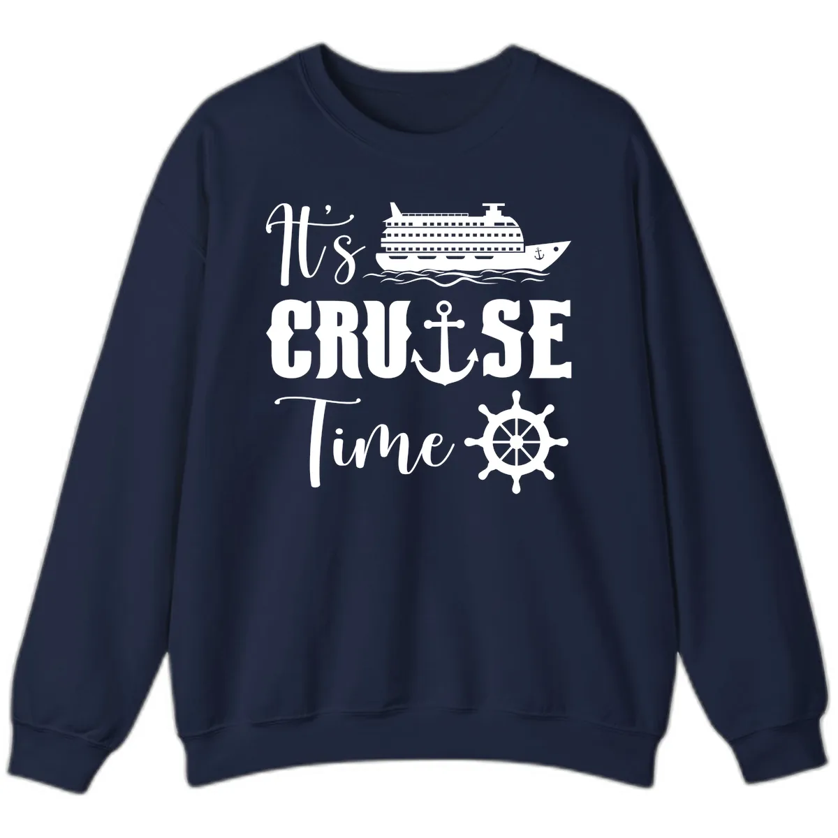 It's Cruise Time Graphic Sweatshirt in Navy