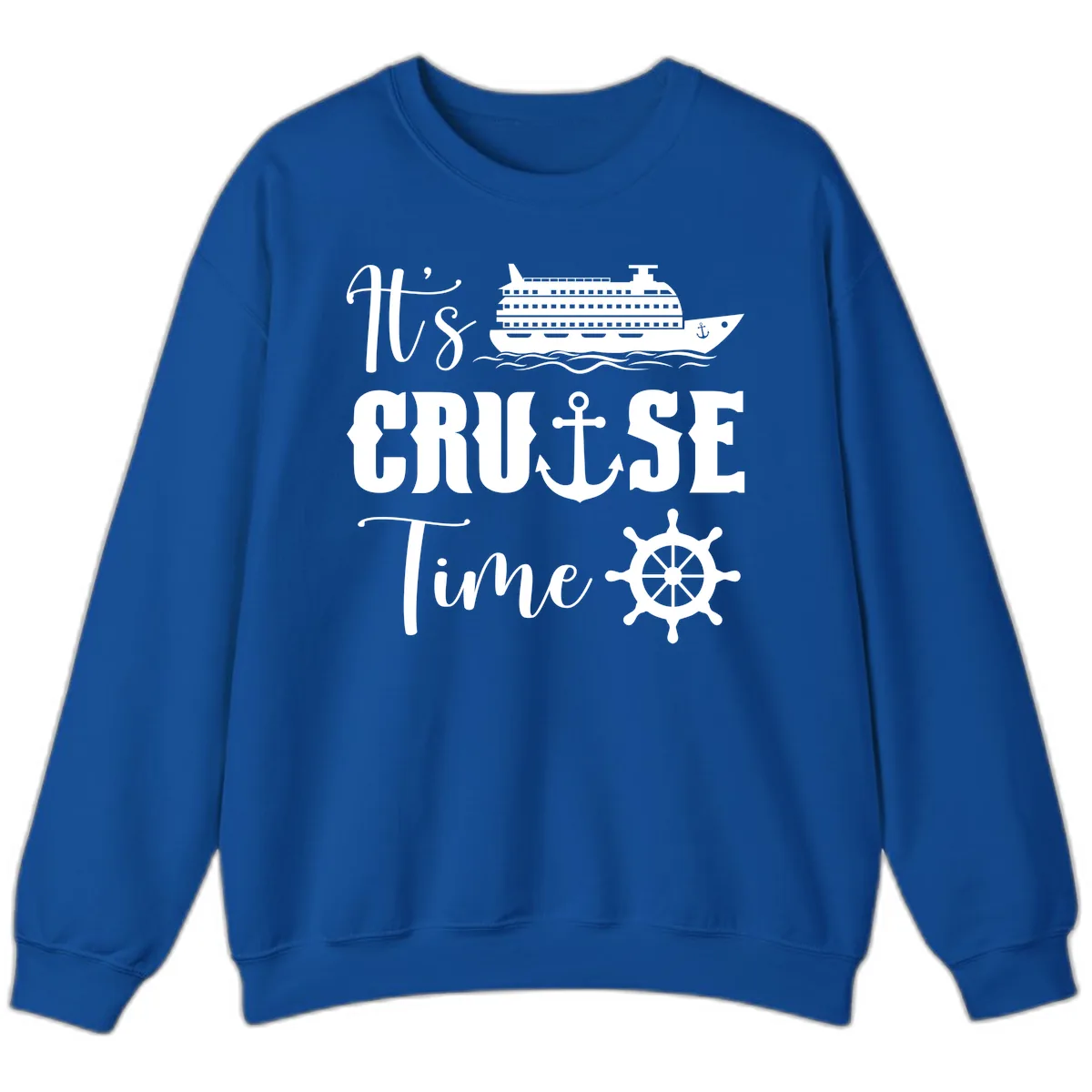 It's Cruise Time Graphic Sweatshirt in Royal