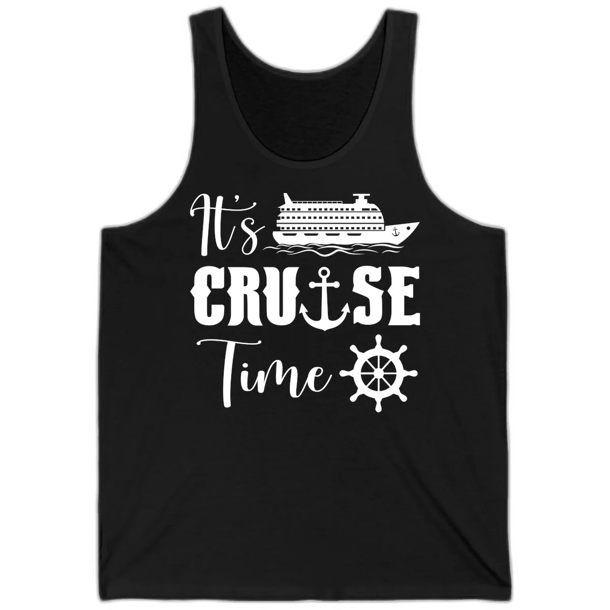 It's Cruise Time Graphic Tank in Black