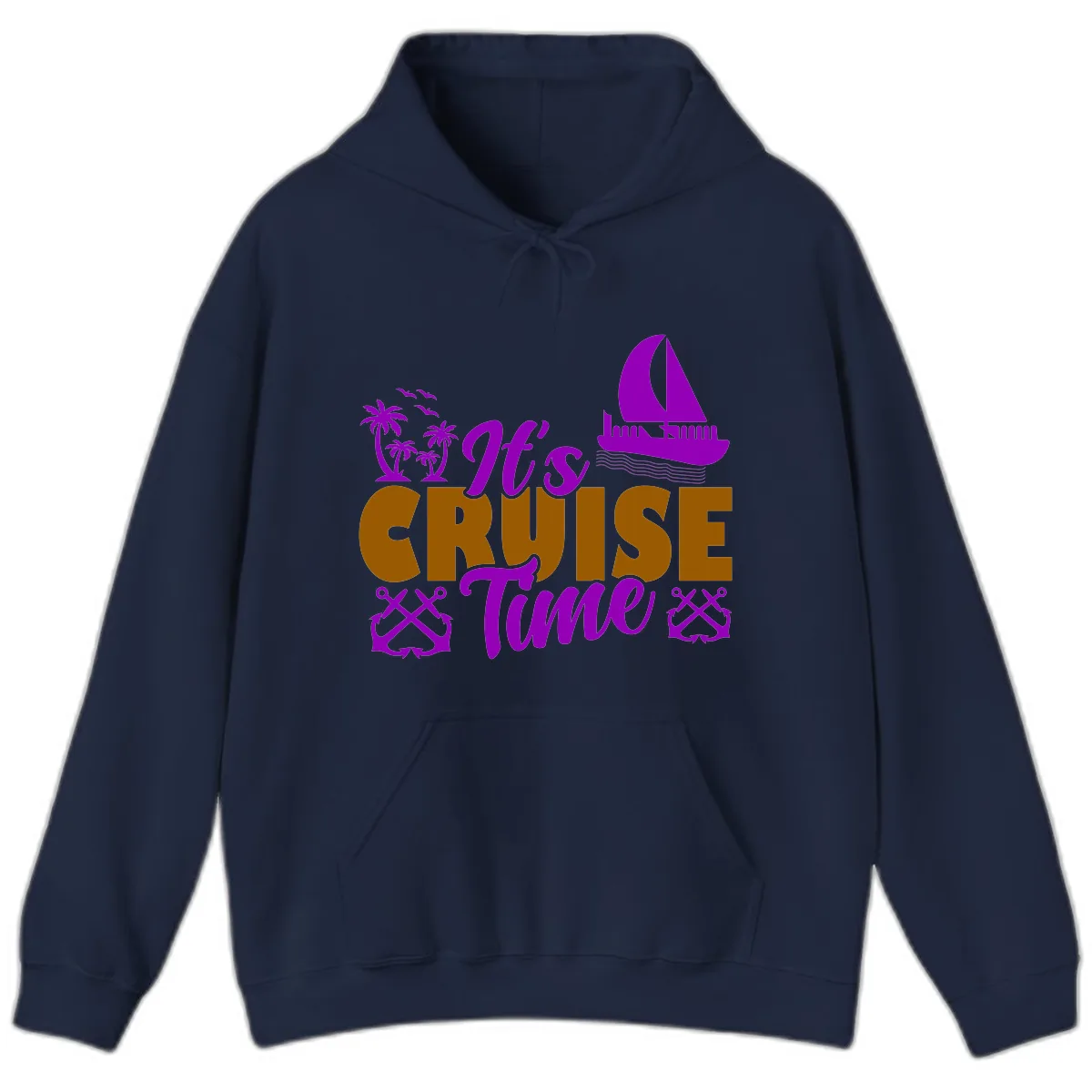 It's Cruise Time Vacation Apparel Hoodie in Navy