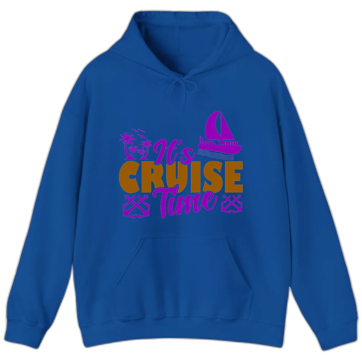 It's Cruise Time Vacation Apparel Hoodie in Royal