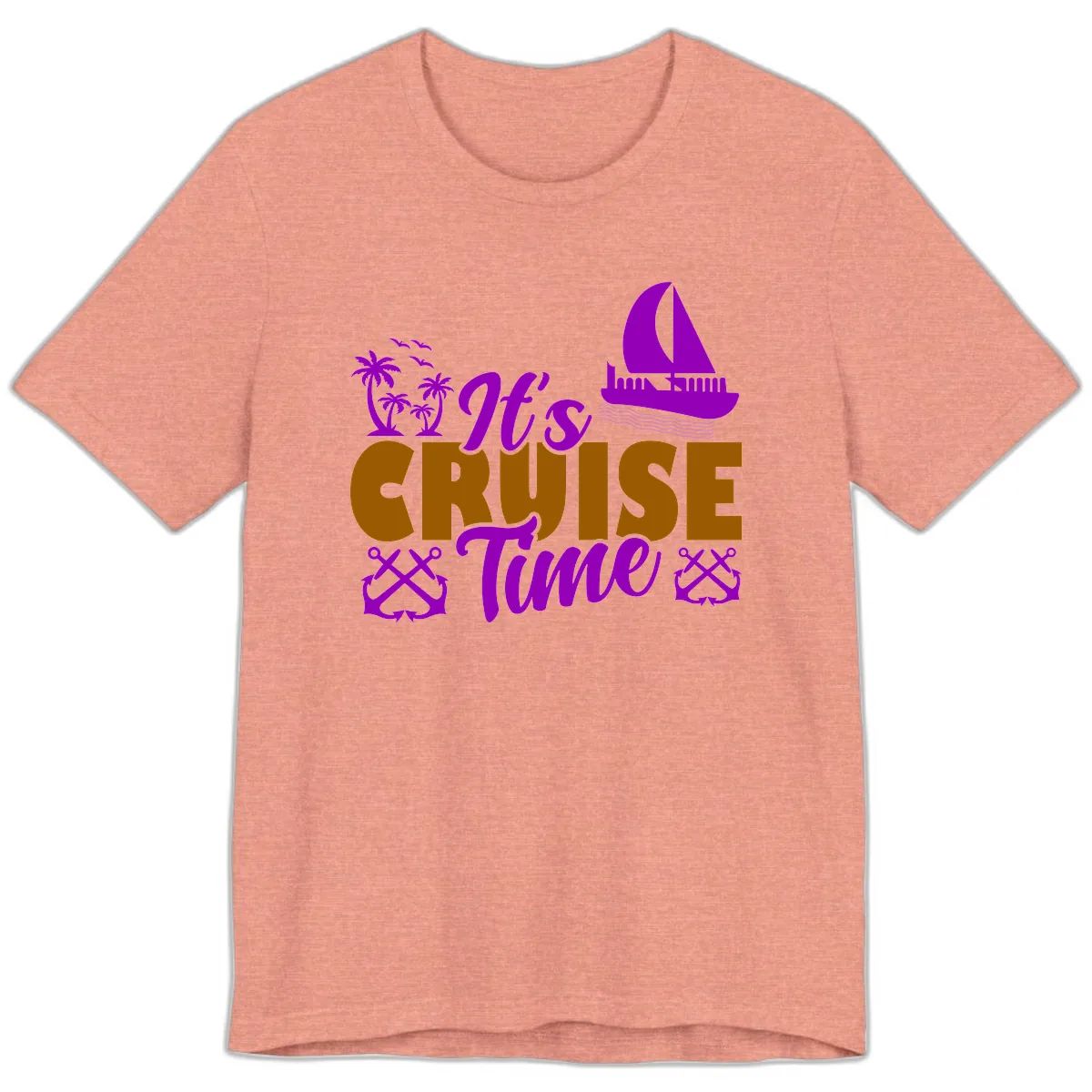 It's Cruise Time Vacation Apparel Premium T-Shirt in Heather Sunset