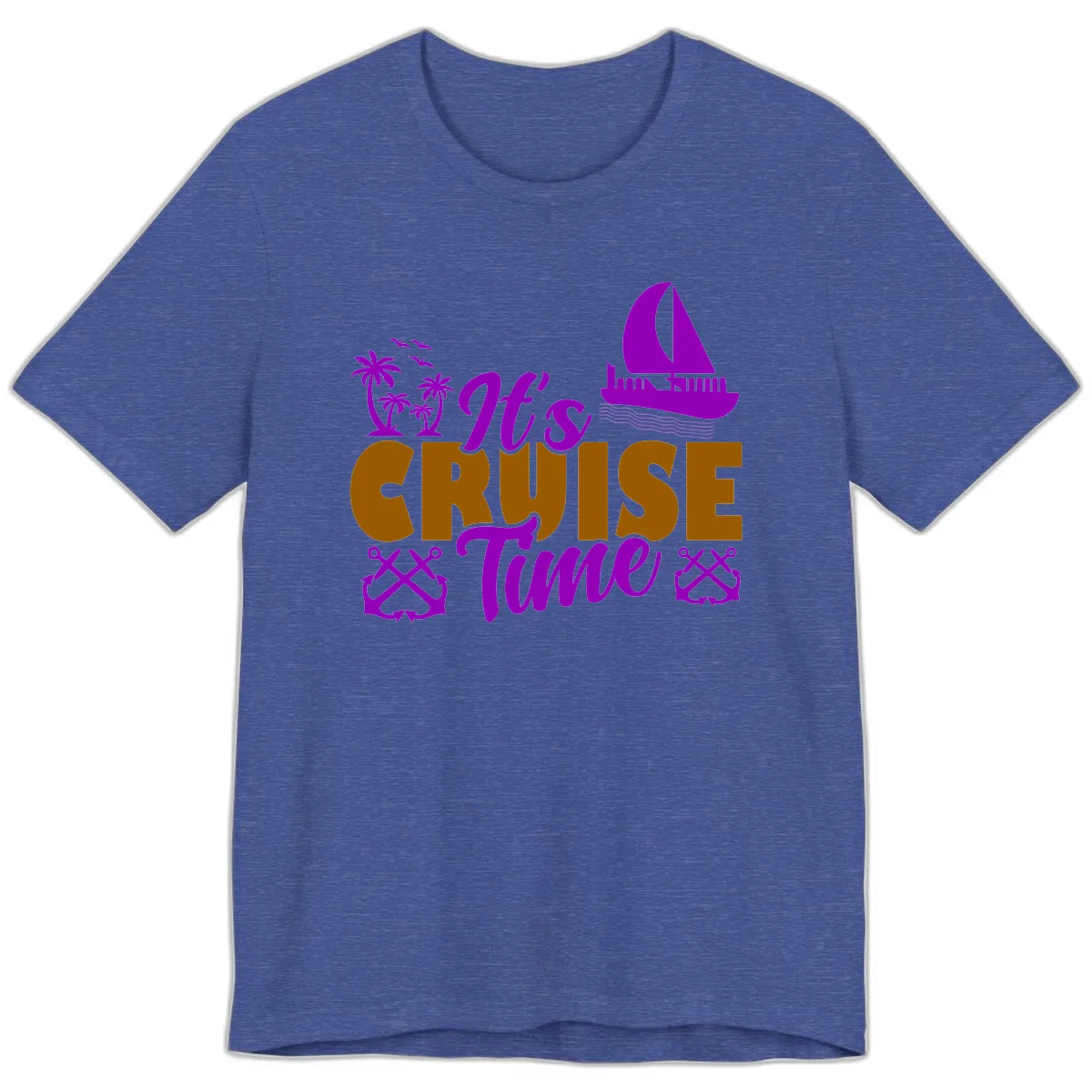 It's Cruise Time Vacation Apparel Premium T-Shirt in Heather True Royal